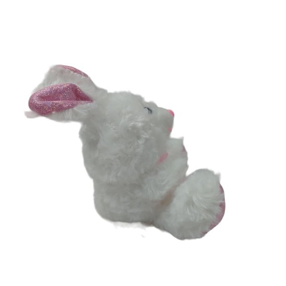 Greenbrier International White/Pink Bunny Rabbit Plush 6" Stuffed Animal - Picture 3 of 6